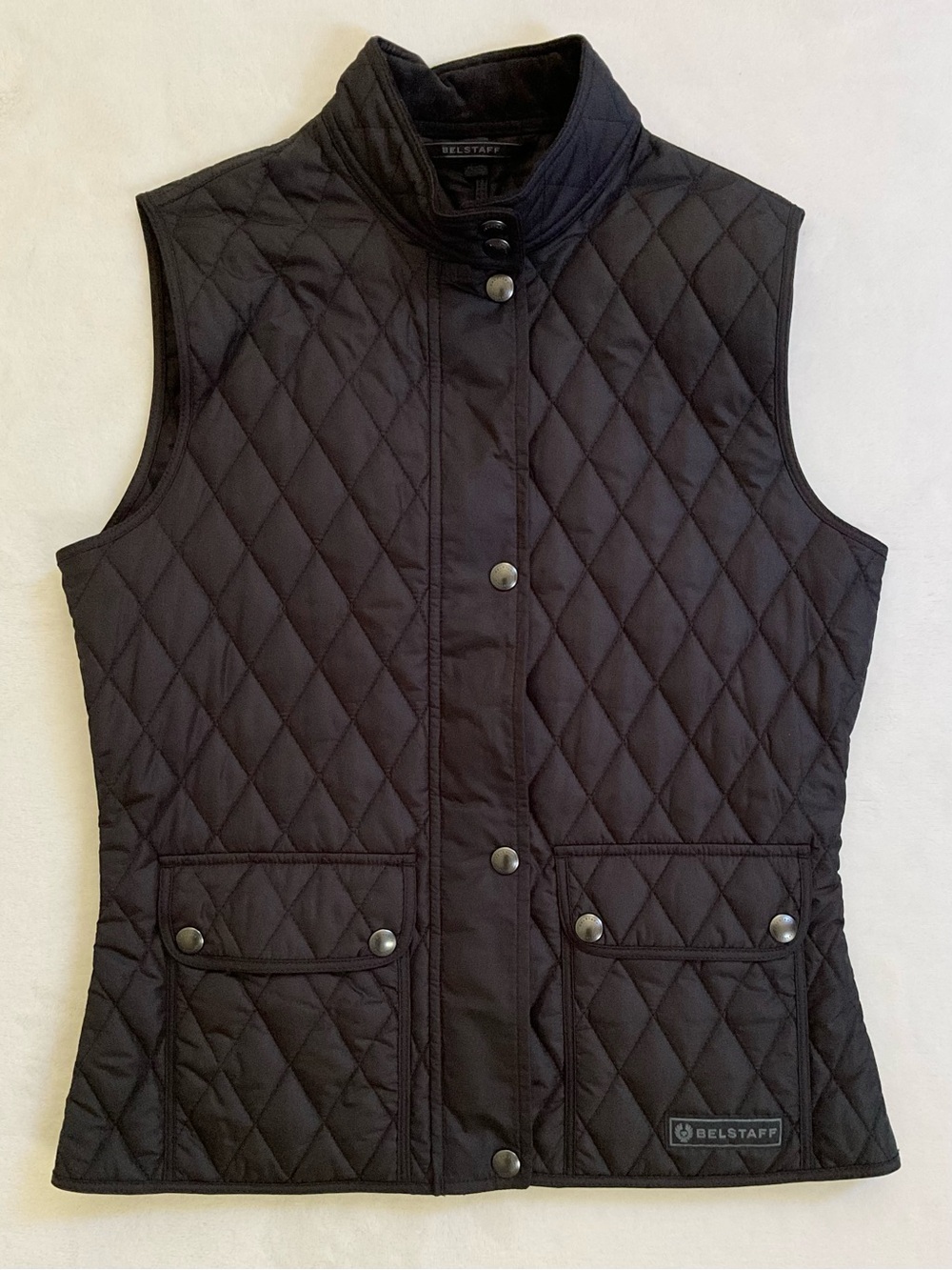 Belstaff Women’s Black Quilted Gilet Vest Size 40 Small